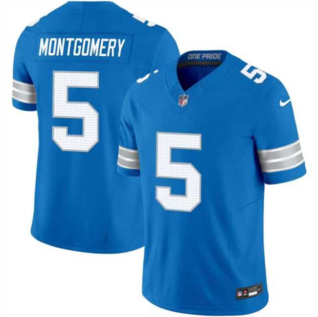 Men & Women & Youth Detroit Lions #5 David Montgomery Blue 2024 F.U.S.E. Vapor Limited Stitched Jersey